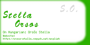 stella orsos business card